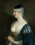 antoine pesne Portrait of Henriette von Zerbsten oil on canvas